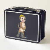 Lunch Box Meerkat en tant que mineur avec Pickaxe (Dos)