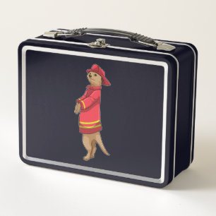 Lunch Box Meerkat en tant que pompier avec casque