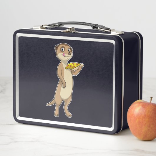 Lunch Box Meerkat with pizza (En situation)