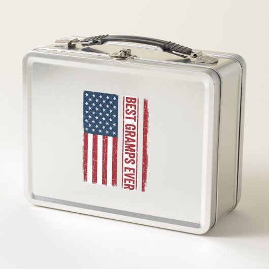 Lunch Box Meilleur Papi Patriote Drapeau Vector Design_1 (Devant)