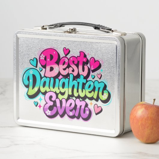 Lunch Box Meilleure Fille Ever (Style 1) (En situation)