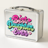 Lunch Box Meilleure Fille Ever (Style 1) (Devant)