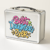 Lunch Box Meilleure Fille Ever (Style 3) (Devant)