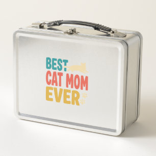 Lunch Box Meilleure maman de chat jamais conception vintage