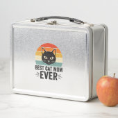 Lunch Box Meilleure Maman de Chat Retro Visage de Chat Desig (En situation)