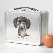 Lunch Box Merle Dapple Dachshund mignon chien Wiener (En situation)