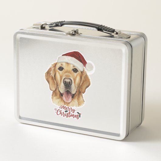 Lunch Box Merry Christmas Golden Retriking chien (Devant)