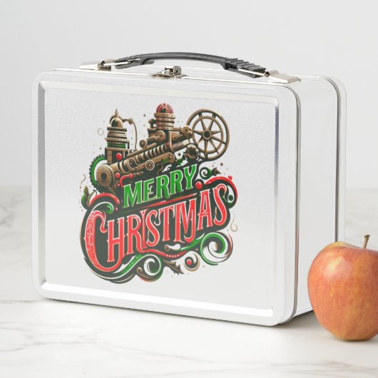 Lunch Box Merry Christmas steampunk (En situation)
