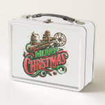 Lunch Box Merry Christmas steampunk<br><div class="desc">élégant</div>