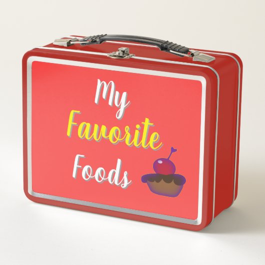 Lunch Box Mes Aliments Préférés Rouges (Devant)