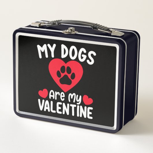 Lunch Box Mes Chiens Sont Mes Valentin Amoureux Des Animaux (Devant)