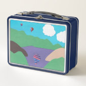 Lunch Box met Lake and Mountain Design (Voorkant)