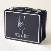 Lunch Box Métal comme Fork Drôle Rock sur la conception de c (Dos)