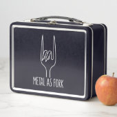 Lunch Box Métal comme Fork Drôle Rock sur la conception de c (En situation)