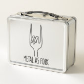 Lunch Box Métal comme Fork Drôle Rock sur la conception de c (Dos)