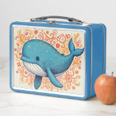 Lunch Box Mignon Baleine Bleue Enfant (En situation)