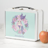 Lunch Box mignon filles plage mermaid ajouter nom (En situation)