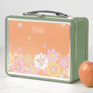 Lunch Box Mignon Floral Rétro Enfants Filles Moderne