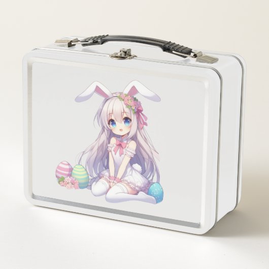 Lunch Box mignon, lapin anime Pâques (Devant)