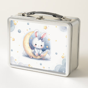 Lunch Box mignon lapin assis sur la lune