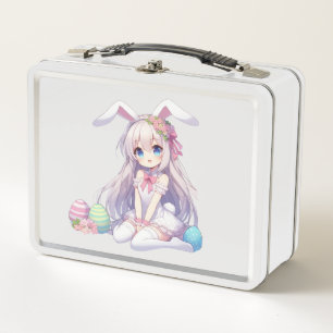 Lunch Box mignon lapin de Pâques en style anime
