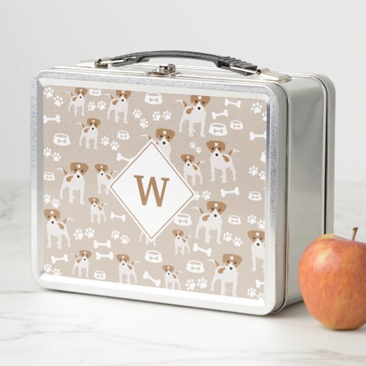 Lunch Box Mignonne Chien Chiot Empreintes de pattes Motif Mo (En situation)