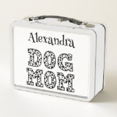 Lunch Box Mignonne Dotted Chien Maman typographie graphique  (Dos)