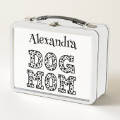 Lunch Box Mignonne Dotted Chien Maman typographie graphique  (Devant)