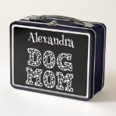 Lunch Box Mignonne Dotted Chien Maman typographie graphique (Devant)
