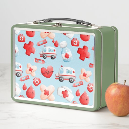 Lunch Box Mignonne infirmière, Docteur, Médicale, Thème de s (En situation)