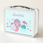 Lunch Box Mignonne sirène fille personnalisée (Dos)