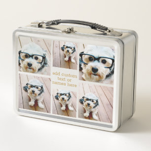 Lunch Box Minimaliste de collage de photos - Gold et White G