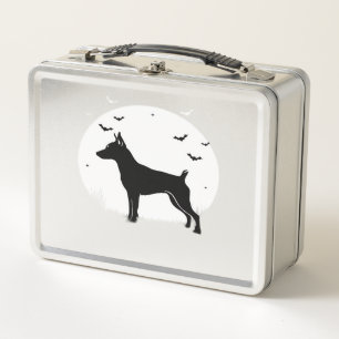 Lunch Box MinPin Chien � Silhouette de Lune d'Halloween T-S
