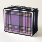 Lunch Box Miss Ellie et Chat Plaid Violet / Lunette Noire (Dos)