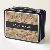Lunch Box Modèle de camouflage du désert, Votre nom, Personn (Dos)
