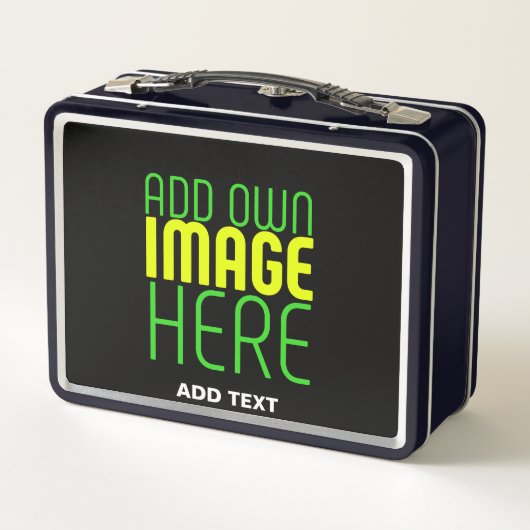 LUNCH BOX MODÈLE DE TEXTE D'IMAGE NOIRE SIMPLE ET MODERNE (Dos)