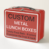 Lunch Box Modèle ROUGE de gamelle personnalisé par coutume (Devant)