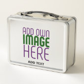 LUNCH BOX MODÈLE TEXTE D'IMAGE SIMPLE EN ACIER MODERNE (Dos)
