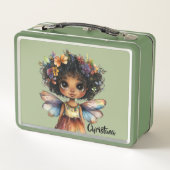 Lunch Box Modern Cute Black Girl Fairy Princess (Dos)