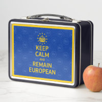 Modern Yellow Blue Keep Calm Crown Europe Vector
