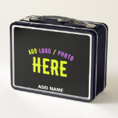 LUNCH BOX MODERNE ET MODERNE PERSONNALISABLE NOIR VÉRIFIÉ (Dos)