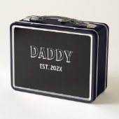Lunch Box Moderne Simple Papa Est Année Audacieuse Typograph (Dos)