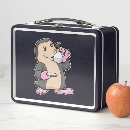 Lunch Box Mole avec coupe de café et soucoupe (En situation)