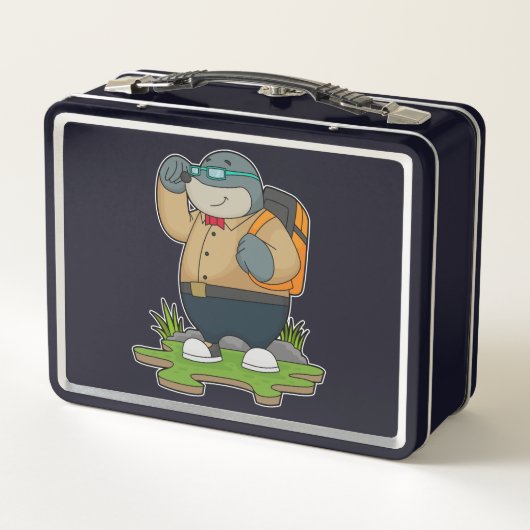 Lunch Box Mole comme randonneur avec sac à dos (Dos)
