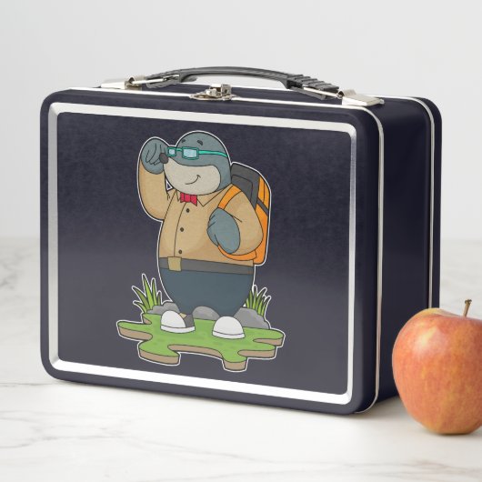 Lunch Box Mole comme randonneur avec sac à dos (En situation)