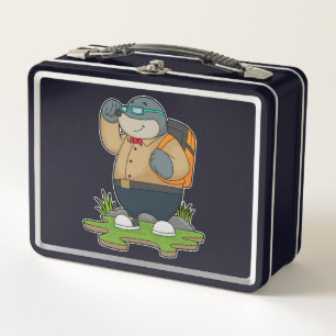 Lunch Box Mole comme randonneur avec sac à dos