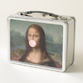 Lunch Box Mona Lisa soufflant un bubble gum rose (Dos)