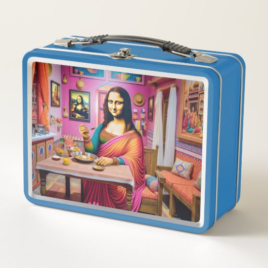 Lunch Box Mona mangeant des plats indiens dans la maison ind (Devant)