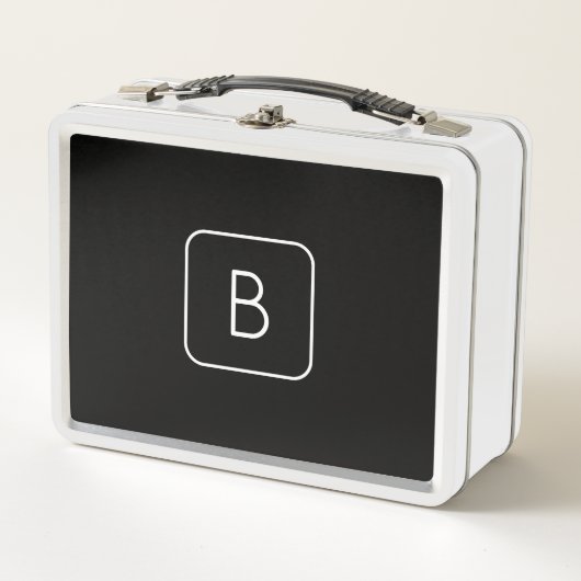 Lunch Box Monogram de Styled | White & Black (Devant)