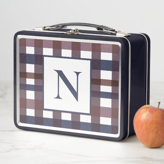 Lunch Box Monogramme à Buffle coloré (En situation)